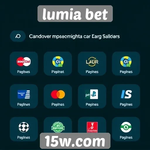 Metodos de pagamento disponíveis na Lumia Bet