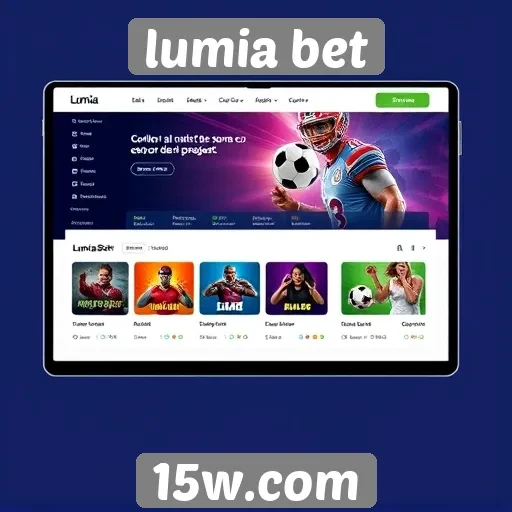 Interface do usuário do site Lumia Bet é intuitiva